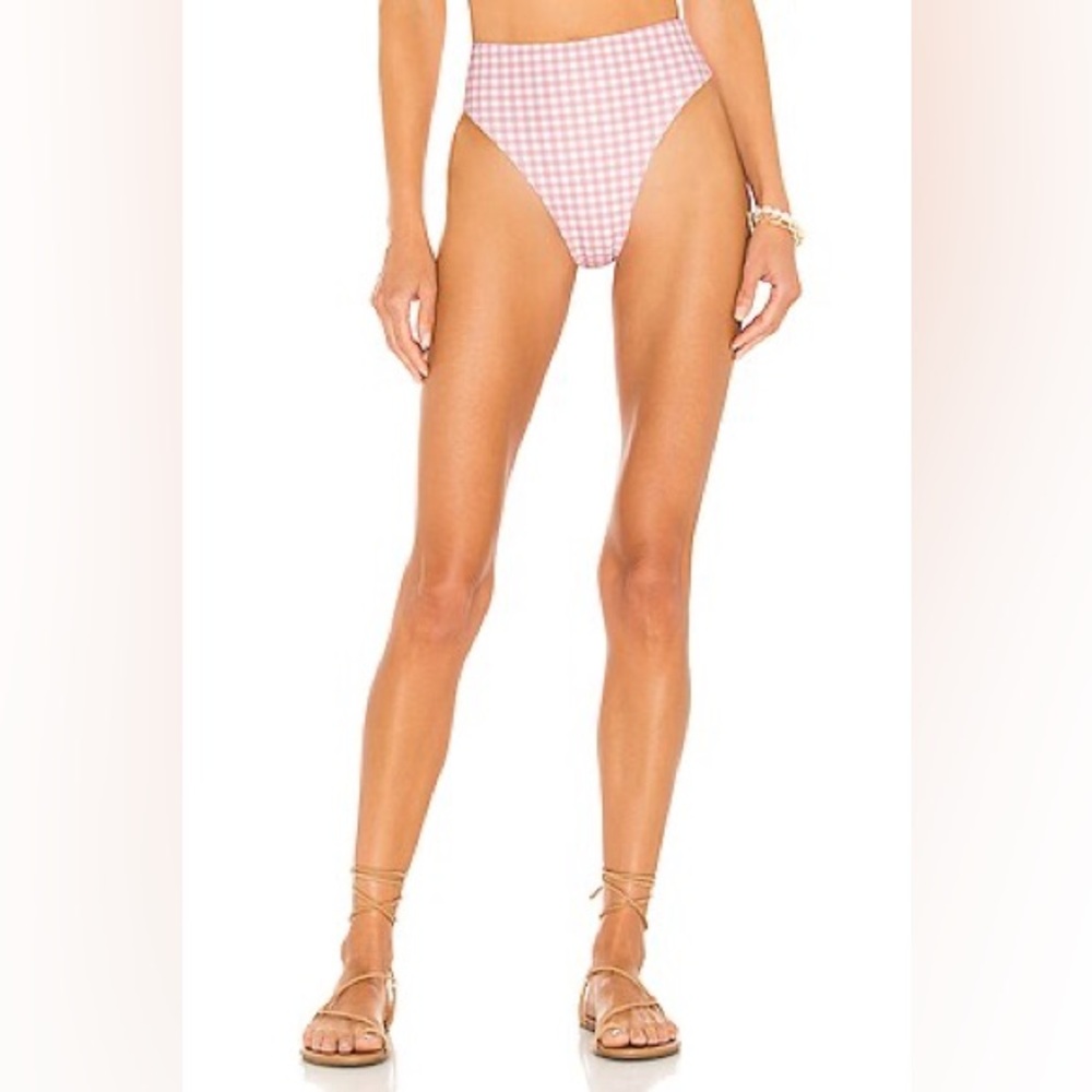 Tularosa Mirian High Waist Bottom in Pink Gingham